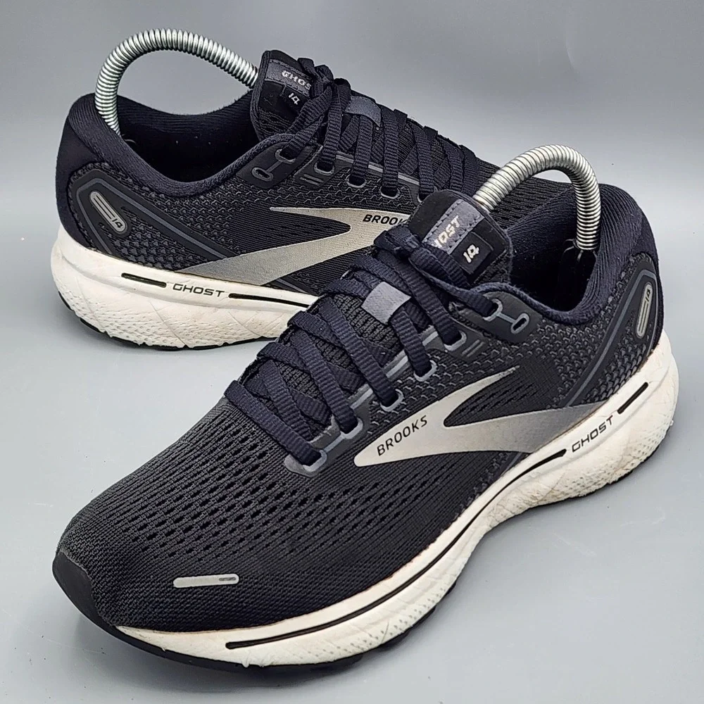 Brooks Running Shoes Womens 8 Black Ghost 14 Neutral Cushioned 1203561B057